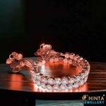 Glamorous Rose Gold Bracelet with Crystal Accents - Chinta Jewellery Store