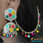 Boho Chic Jhumka Earrings with Multicolor Beads - Chinta Jewellery Store