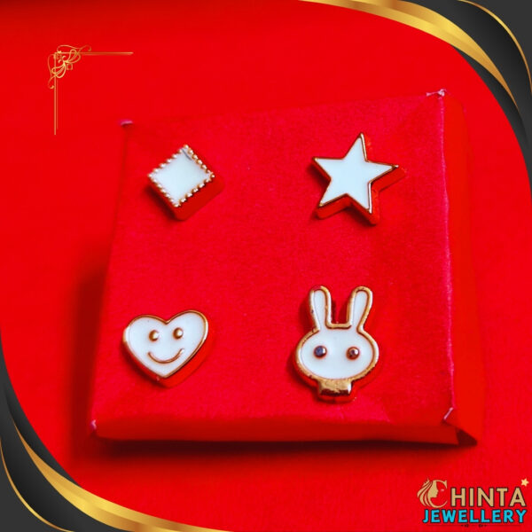 Cute Pearl Stud Earrings Set with Animal and Nature Designs - Chinta Jewellery Store