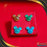 Playful Mickey Mouse Stud Earrings Set (4 Pairs) - Chinta Jewellery Store