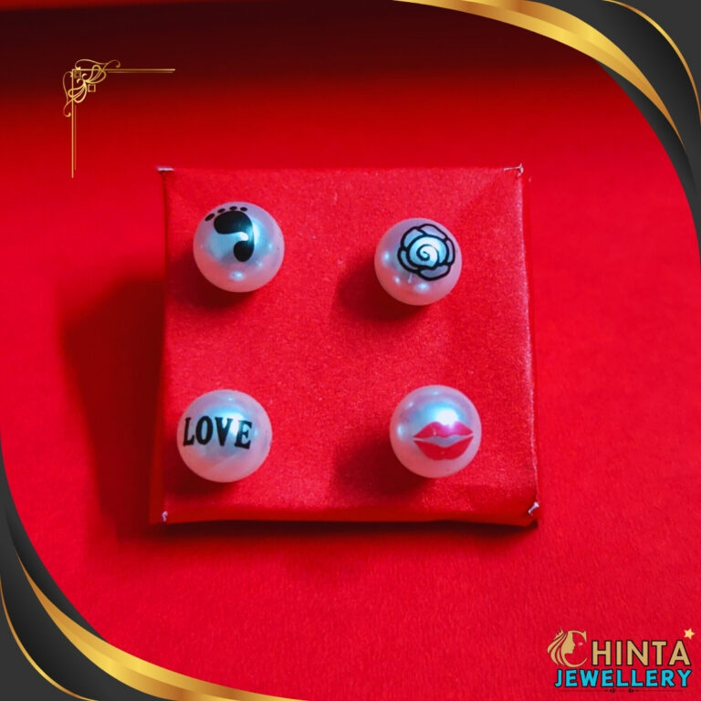 Playful Pearl Stud Earrings Set with Unique Designs - Chinta Jewellery Store