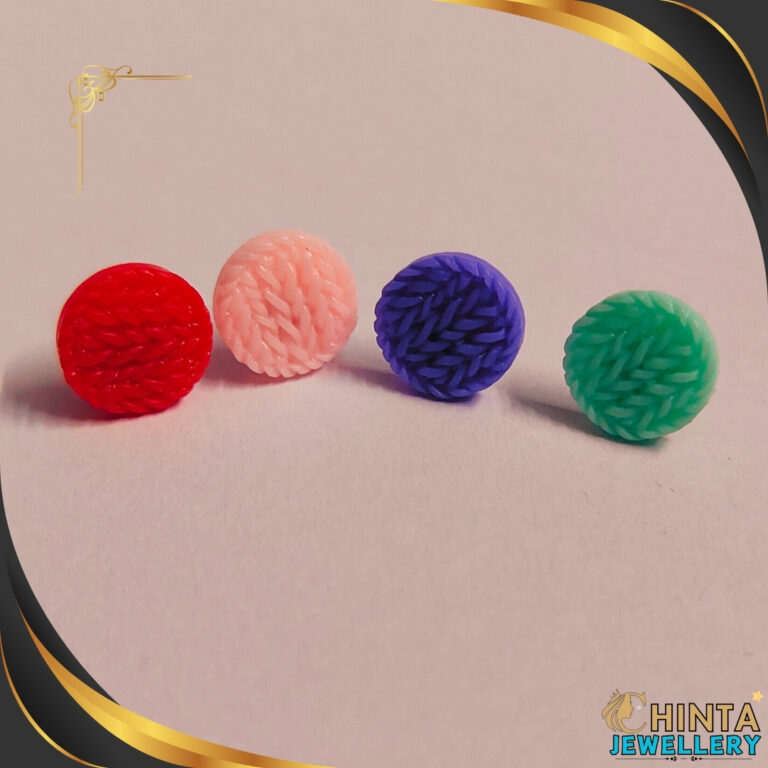 Textured Stud Earrings Set (4 Pairs) - Chinta Jewellery Store