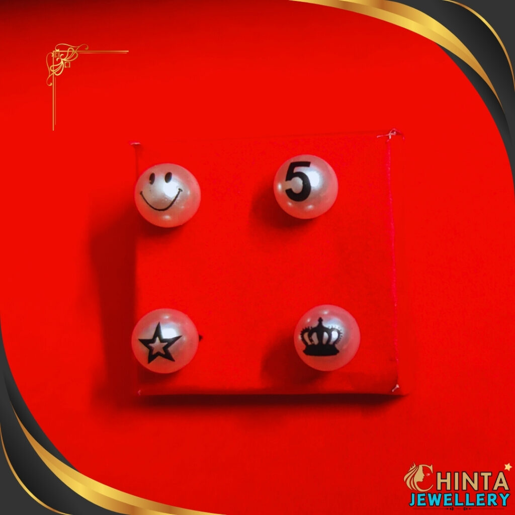 Whimsical Pearl Stud Earrings Set with Unique Designs - Chinta Jewellery Store