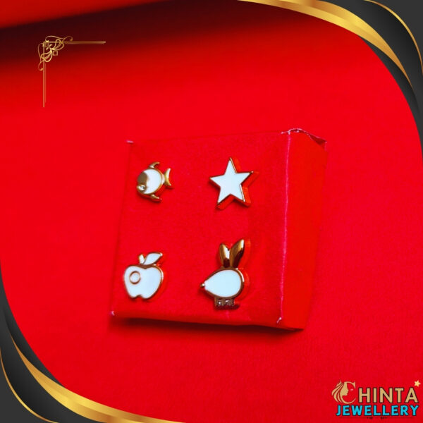 Cute Pearl Stud Earrings Set with Animal and Nature Designs - Chinta Jewellery Store