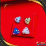 Colorful Triangular Stud Earrings Set - Chinta Jewellery Store