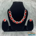 Glamorous Red Necklace and Earring Set - Chinta Jewellery Store