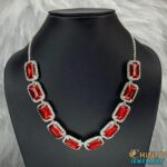 Glamorous Red Necklace and Earring Set - Chinta Jewellery Store