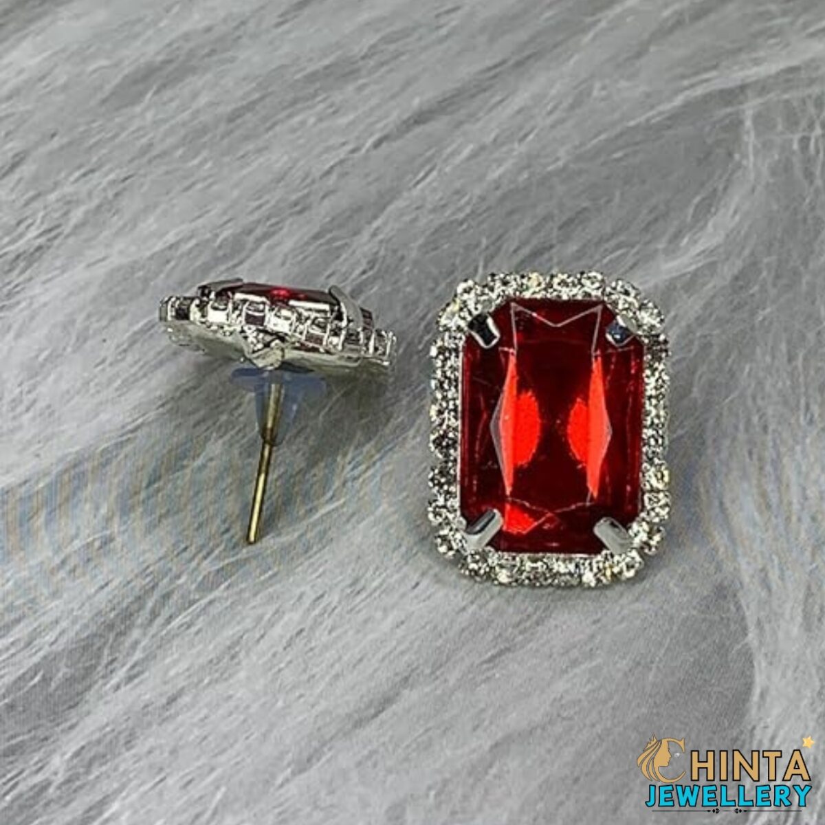 Glamorous Red Necklace and Earring Set - Chinta Jewellery Store