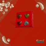 This playful set of 4 heart-shaped stud earrings features vibrant colors with polka dot patterns. A perfect accessory to add a fun and charming touch to your style!