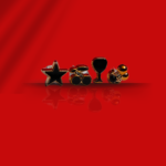 This adorable set of 4 mini stud earrings features unique designs—a star, cherries, a wine glass, and a cluster of beads. Perfect for everyday wear or to add a fun twist to your style!