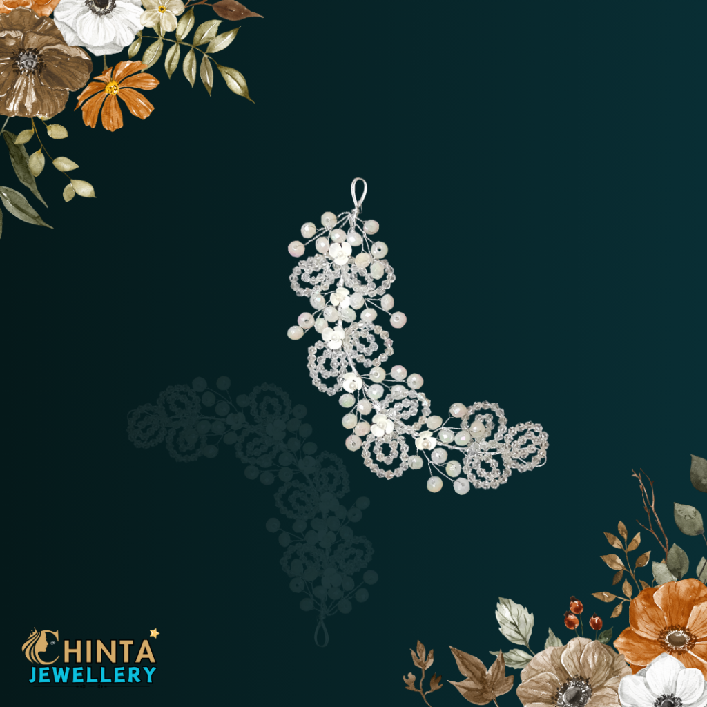 A stunning pearl blossom tiara designed for timeless elegance, perfect for weddings, proms, and special occasions.